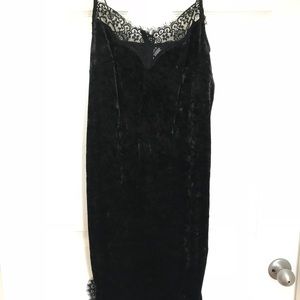 Lace cami velvet dress